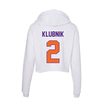 Clemson - NCAA Football : Cade Klubnik - Women's Crop Fleece Hoodie-1