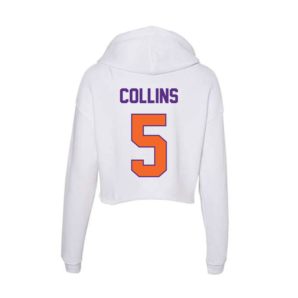 Clemson - NCAA Softball : Marian Collins - Women's Crop Fleece Hoodie-1