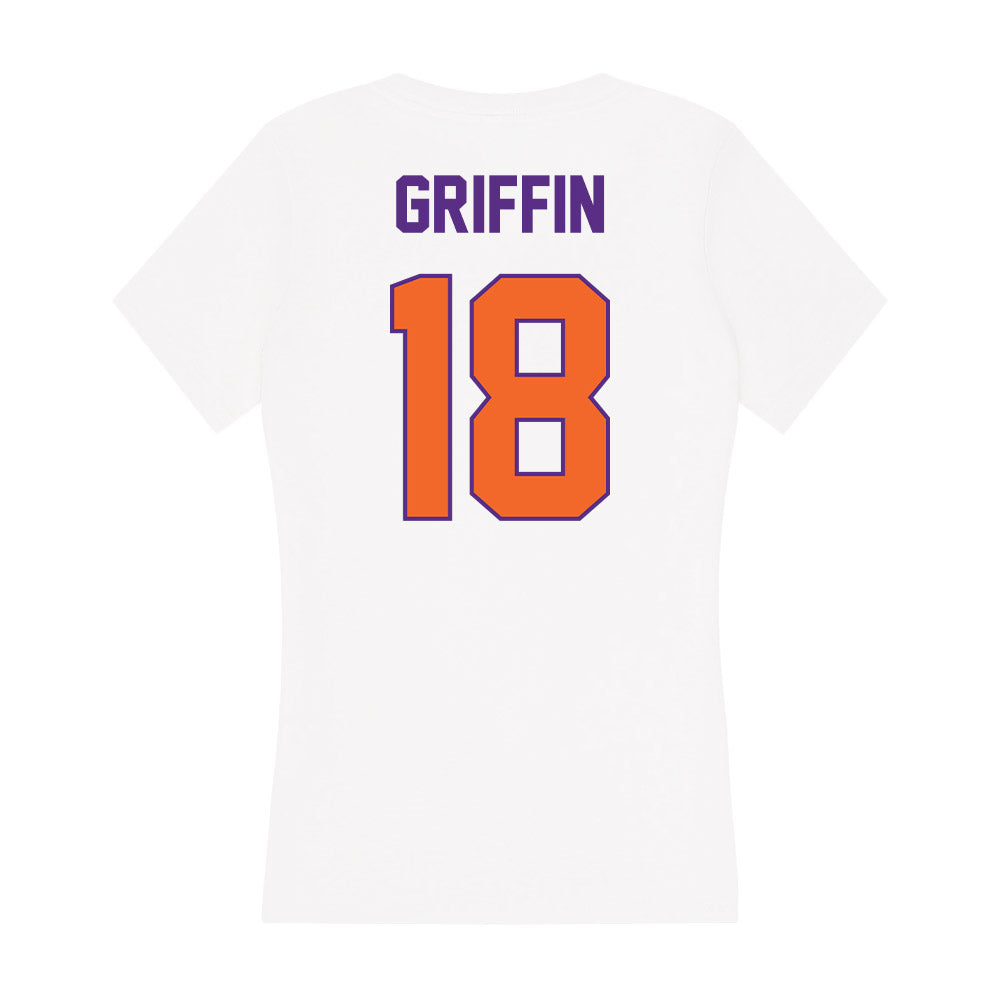 Clemson - NCAA Football : Kylon Griffin - Women's V-Neck T-Shirt-1