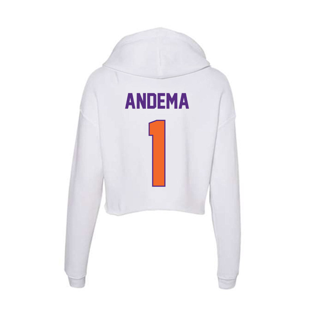 Clemson - NCAA Men's Soccer : Joseph Andema - Women's Crop Fleece Hoodie-1