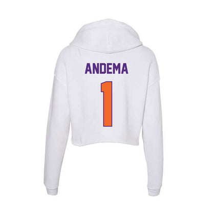 Clemson - NCAA Men's Soccer : Joseph Andema - Women's Crop Fleece Hoodie-1