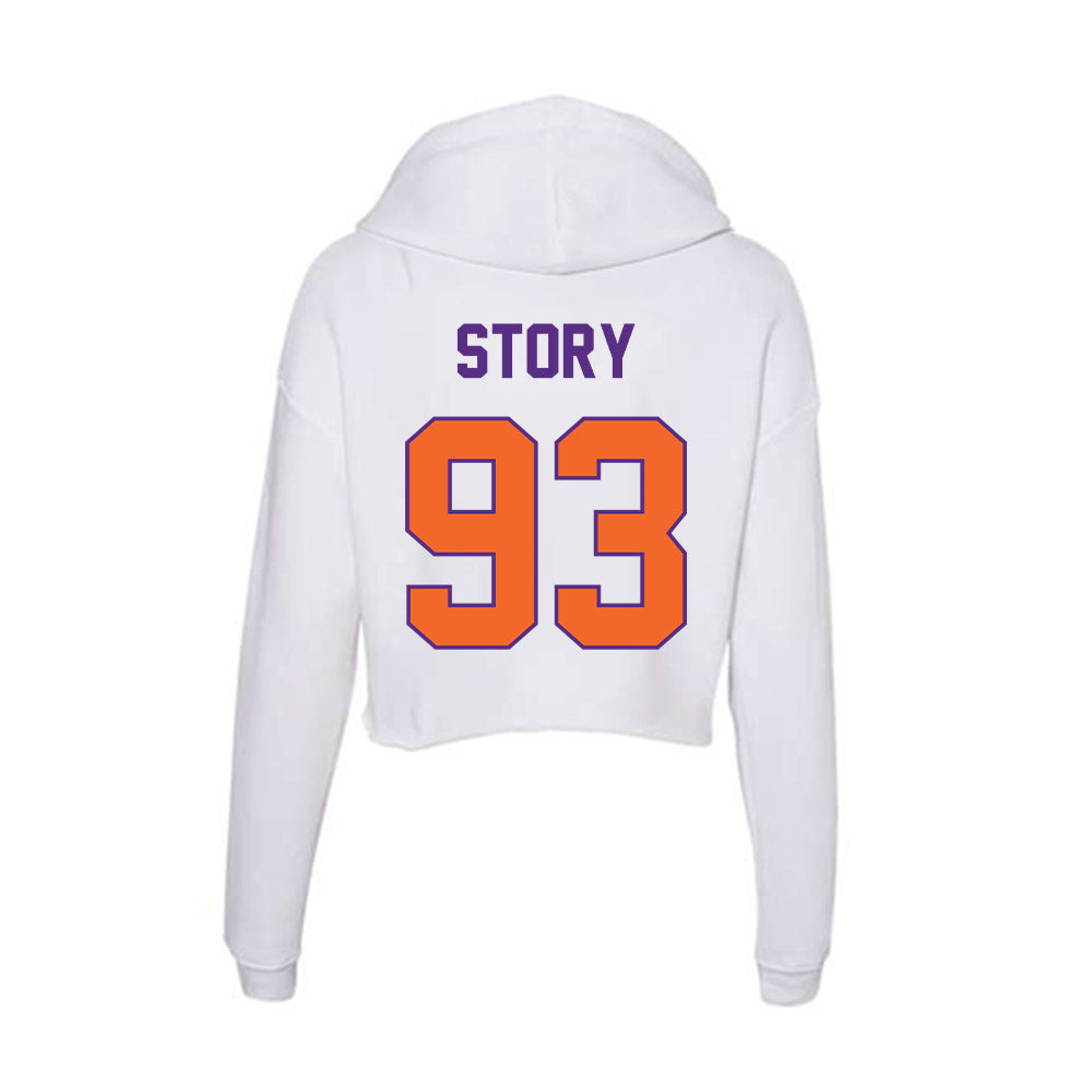Clemson - NCAA Football : Caden Story - Women's Crop Fleece Hoodie-1