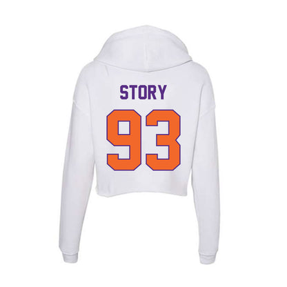 Clemson - NCAA Football : Caden Story - Women's Crop Fleece Hoodie-1