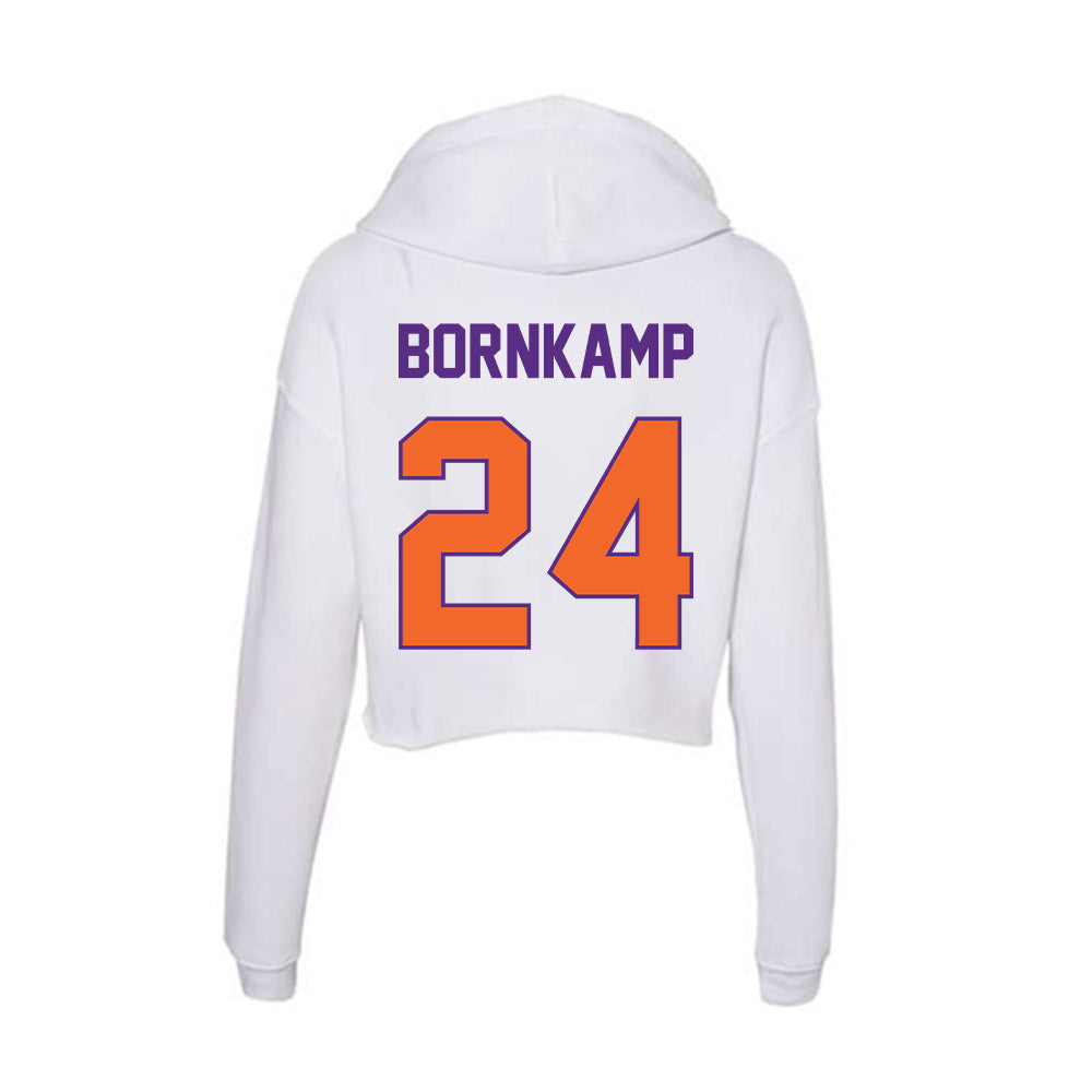 Clemson - NCAA Women's Soccer : Megan Bornkamp - Women's Crop Fleece Hoodie-1
