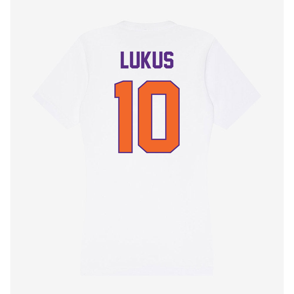 Clemson - NCAA Football : Jeadyn Lukus - Women's V-Neck T-Shirt-1