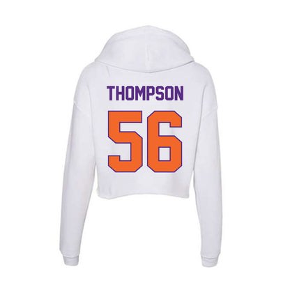 Clemson - NCAA Football : Champ Thompson - Women's Crop Fleece Hoodie-1