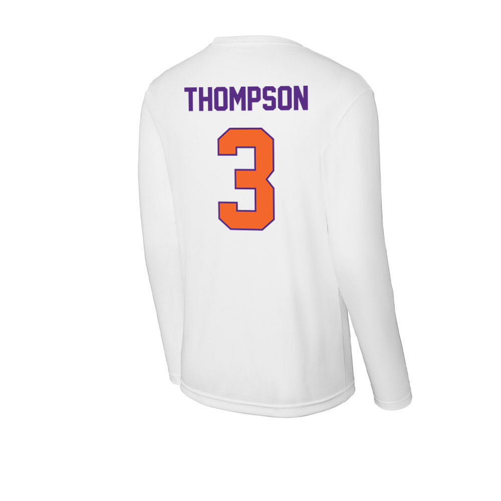 Clemson - NCAA Men's Basketball : Chase Thompson - Activewear Long Sleeve T-Shirt-1