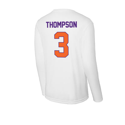 Clemson - NCAA Men's Basketball : Chase Thompson - Activewear Long Sleeve T-Shirt-1