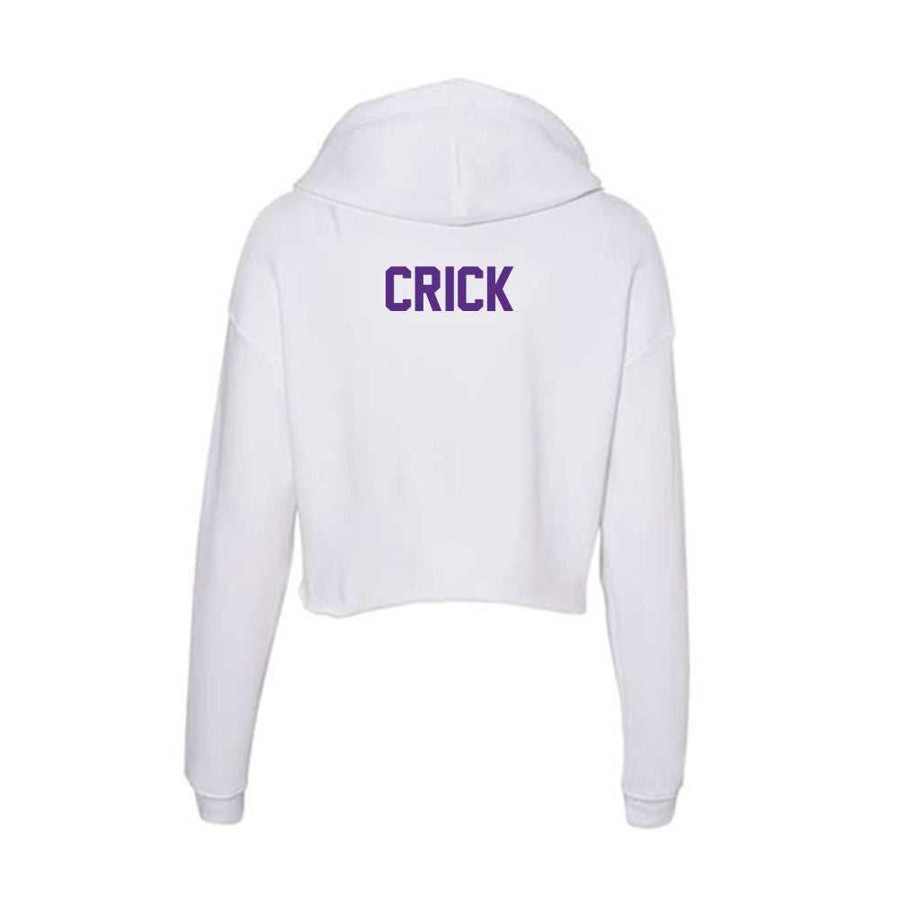 Clemson - NCAA Men's Track & Field : Charlie Crick - Women's Crop Fleece Hoodie-1