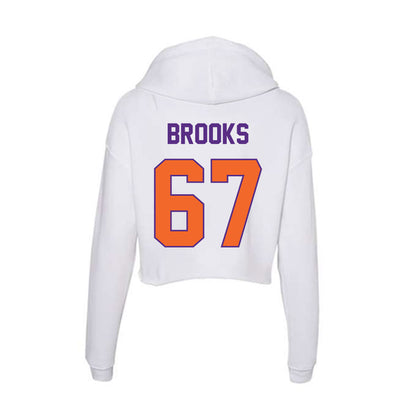 Clemson - NCAA Football : Nathan Brooks - Women's Crop Fleece Hoodie-1