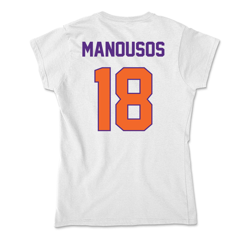 Clemson - NCAA Women's Soccer : Maria Manousos - Soft Style Women’s T-Shirt-1