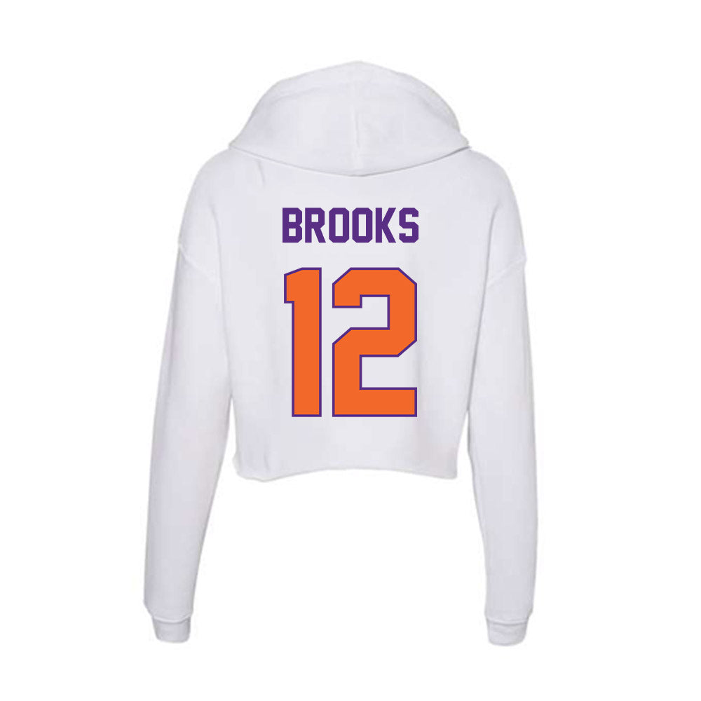 Clemson - NCAA Women's Soccer : Natalie Brooks - Women's Crop Fleece Hoodie-1