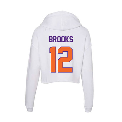Clemson - NCAA Women's Soccer : Natalie Brooks - Women's Crop Fleece Hoodie-1