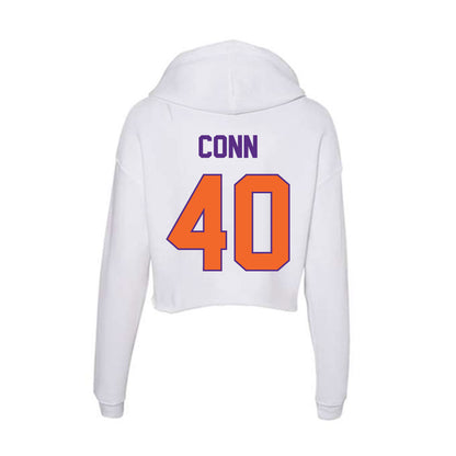 Clemson - NCAA Football : Brodey Conn - Women's Crop Fleece Hoodie-1