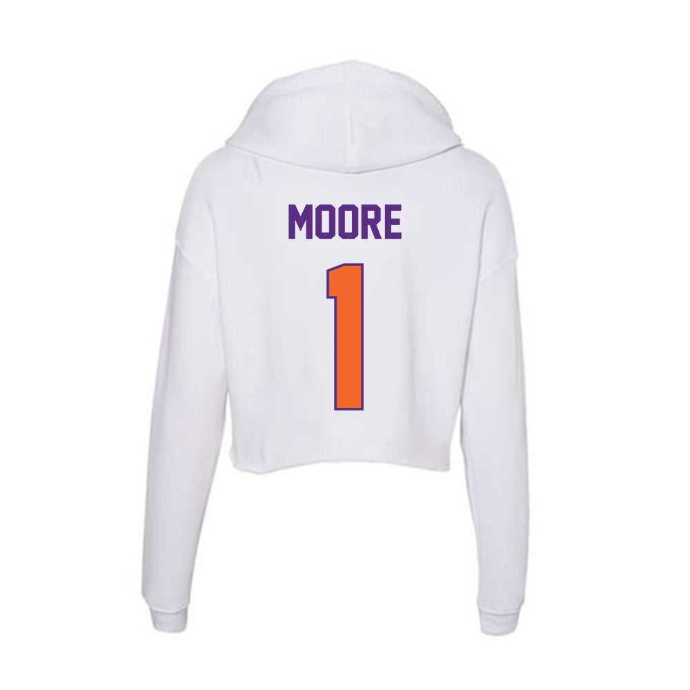 Clemson - NCAA Football : T.J. Moore - Women's Crop Fleece Hoodie-1