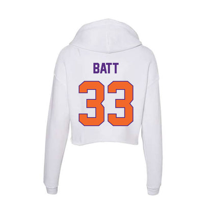 Clemson - NCAA Football : Griffin Batt - Women's Crop Fleece Hoodie-1