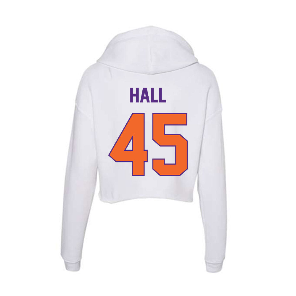 Clemson - NCAA Women's Lacrosse : Demma Hall - Women's Crop Fleece Hoodie-1