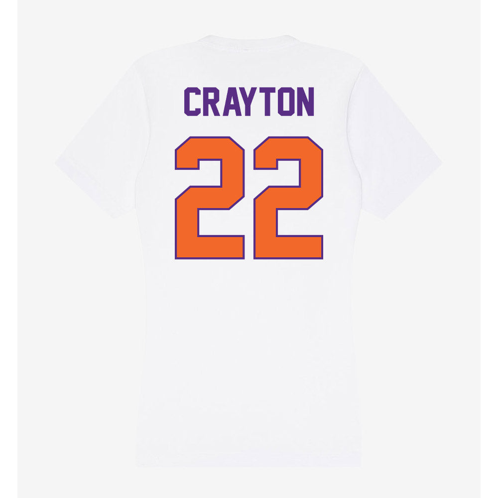 Clemson - NCAA Football : Dee Crayton - Women's V-Neck T-Shirt-1