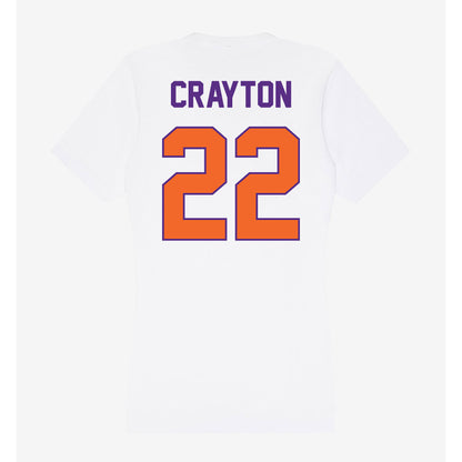 Clemson - NCAA Football : Dee Crayton - Women's V-Neck T-Shirt-1