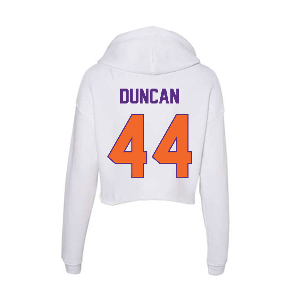 Clemson - NCAA Softball : Olivia Duncan - Women's Crop Fleece Hoodie-1