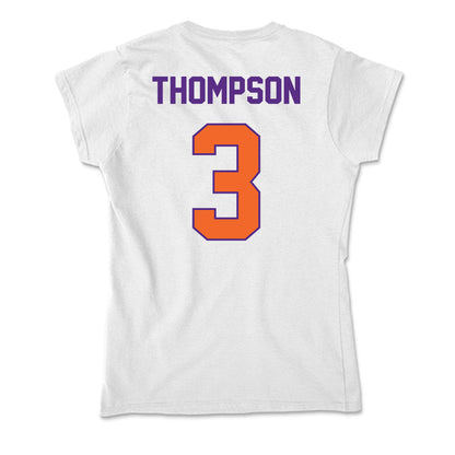 Clemson - NCAA Men's Basketball : Chase Thompson - Soft Style Women’s T-Shirt-1