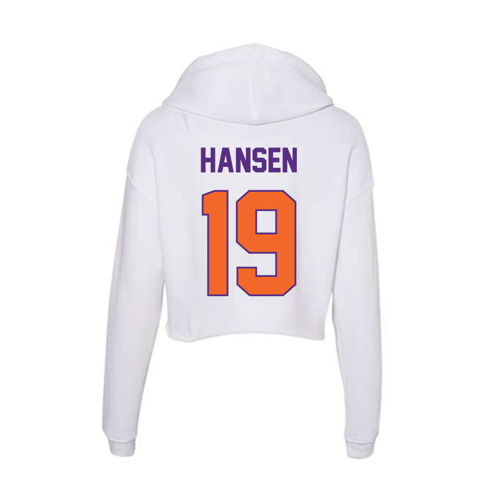 Clemson - NCAA Men's Volleyball : Kate Hansen - Women's Crop Fleece Hoodie-1