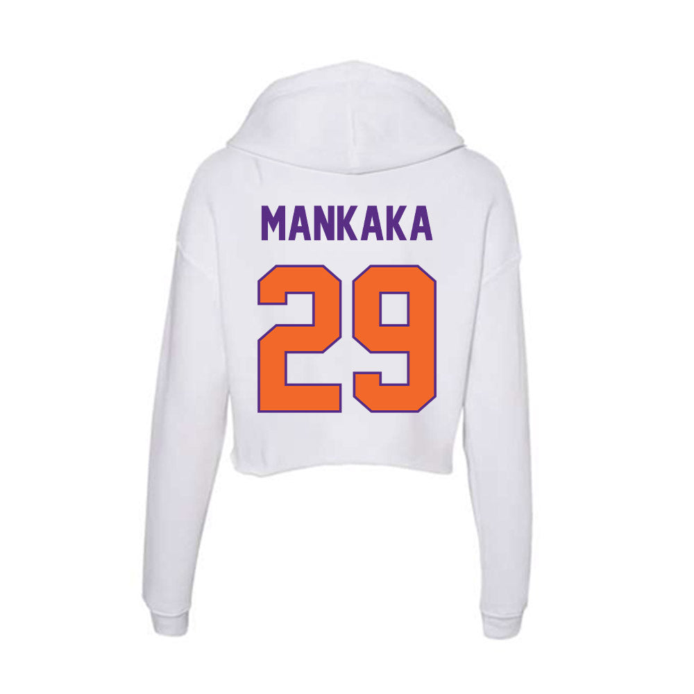 Clemson - NCAA Football : Mike Mankaka - Women's Crop Fleece Hoodie-1