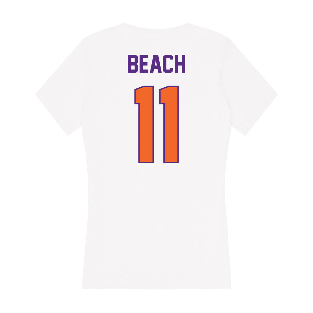 Clemson - NCAA Women's Lacrosse : Kasey Beach - Women's V-Neck T-Shirt-1