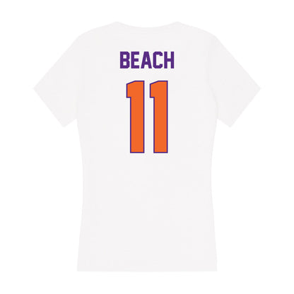 Clemson - NCAA Women's Lacrosse : Kasey Beach - Women's V-Neck T-Shirt-1