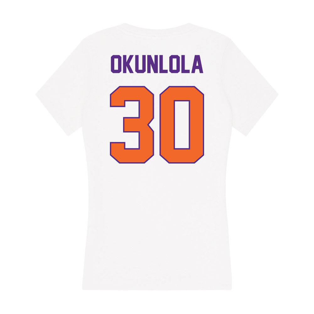 Clemson - NCAA Men's Soccer : Remi Okunlola - Women's V-Neck T-Shirt-1