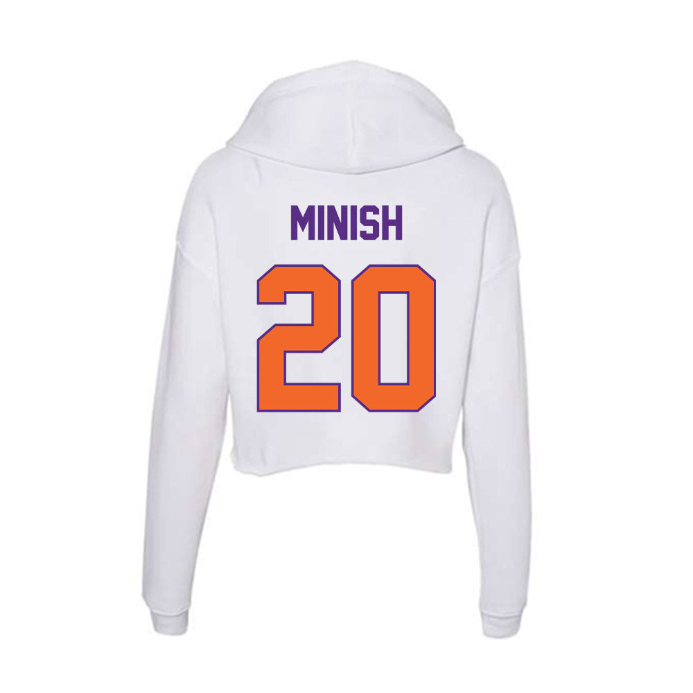 Clemson - NCAA Softball : Samantha Minish - Women's Crop Fleece Hoodie-1
