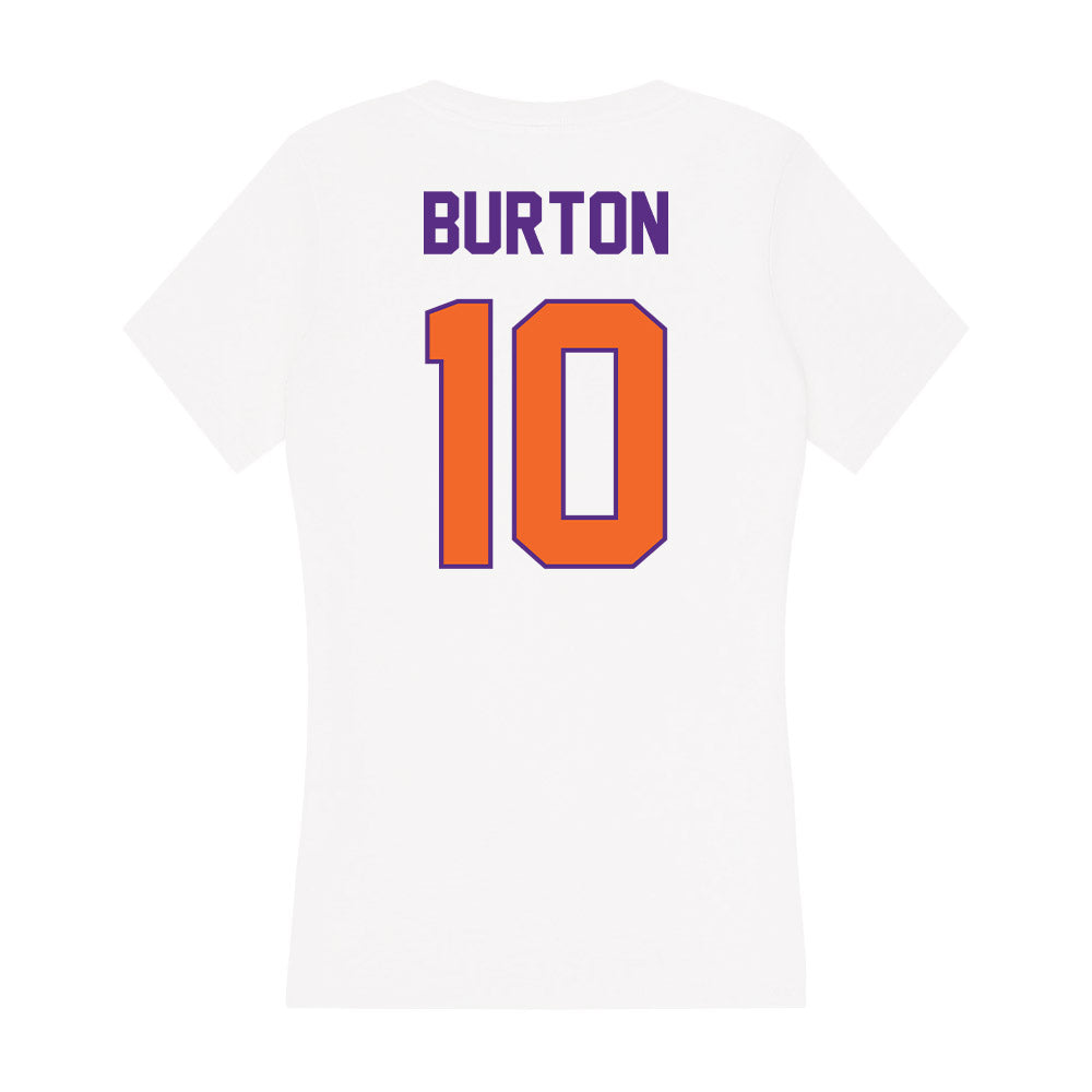 Clemson - NCAA Softball : Riley Burton - Women's V-Neck T-Shirt-1