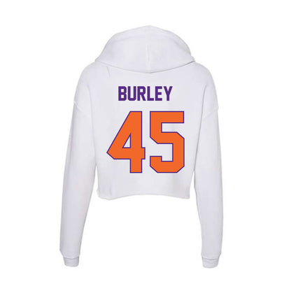 Clemson - NCAA Football : Vic Burley - Women's Crop Fleece Hoodie-1