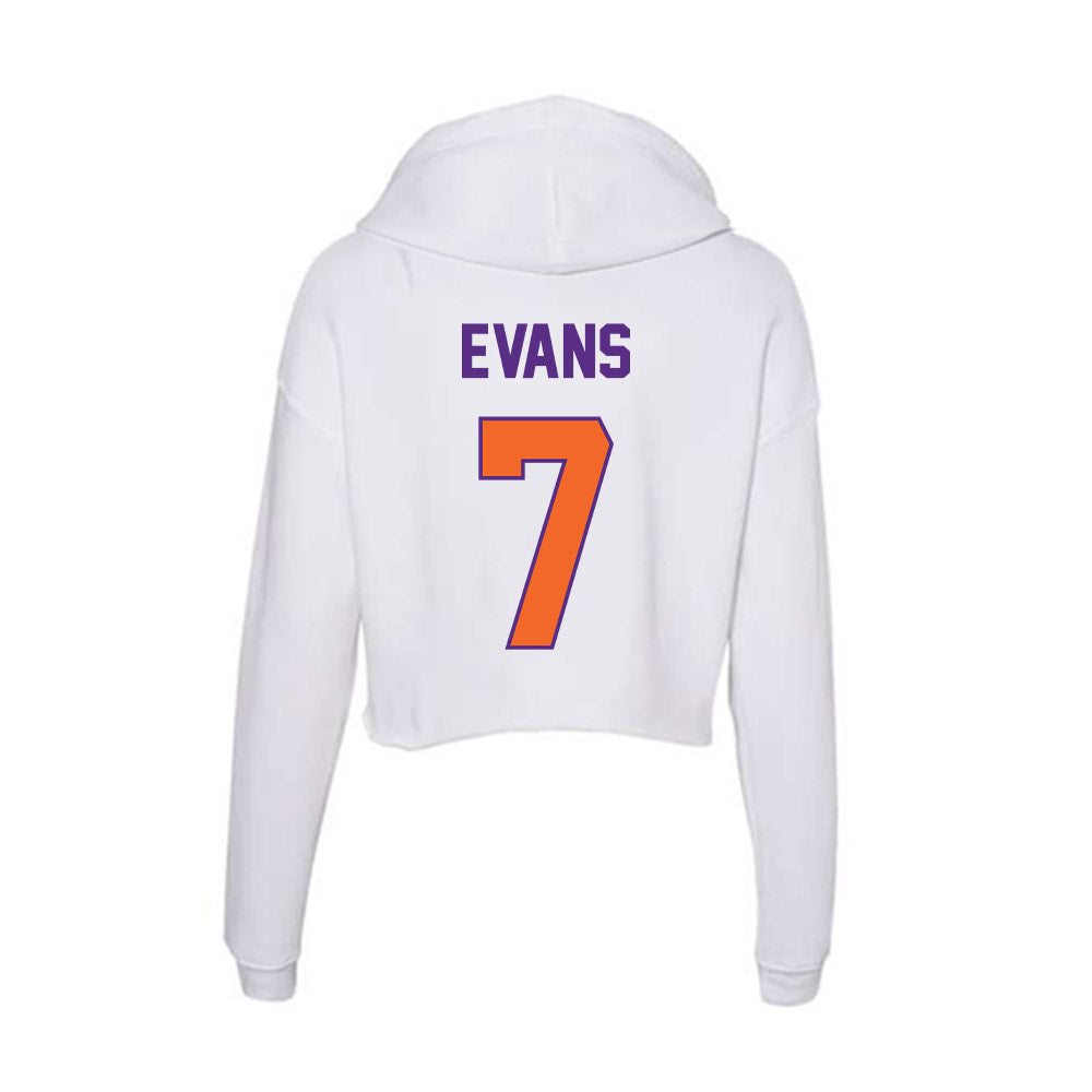 Clemson - NCAA Women's Basketball : Summah Evans - Women's Crop Fleece Hoodie-1