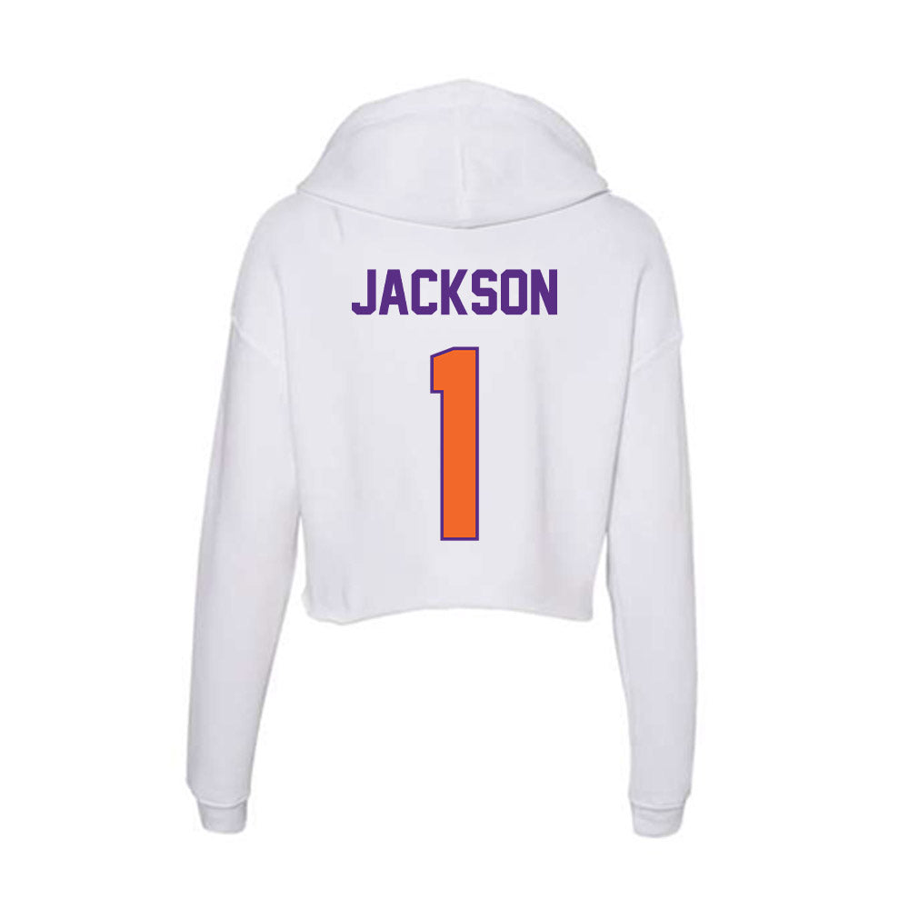 Clemson - NCAA Women's Basketball : Amaia Jackson - Women's Crop Fleece Hoodie-1