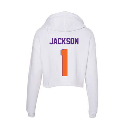 Clemson - NCAA Women's Basketball : Amaia Jackson - Women's Crop Fleece Hoodie-1