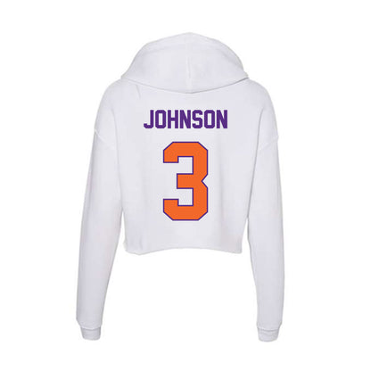 Clemson - NCAA Softball : Kylee Johnson - Women's Crop Fleece Hoodie-1