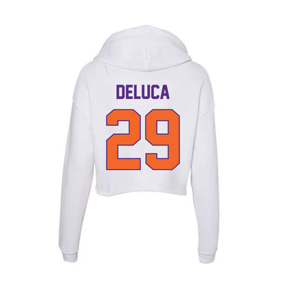 Clemson - NCAA Women's Lacrosse : Tessa DeLuca - Women's Crop Fleece Hoodie-1