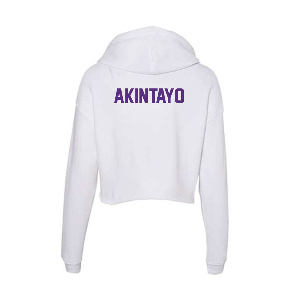Clemson - NCAA Women's Track & Field : Christianne Akintayo - Women's Crop Fleece Hoodie-1