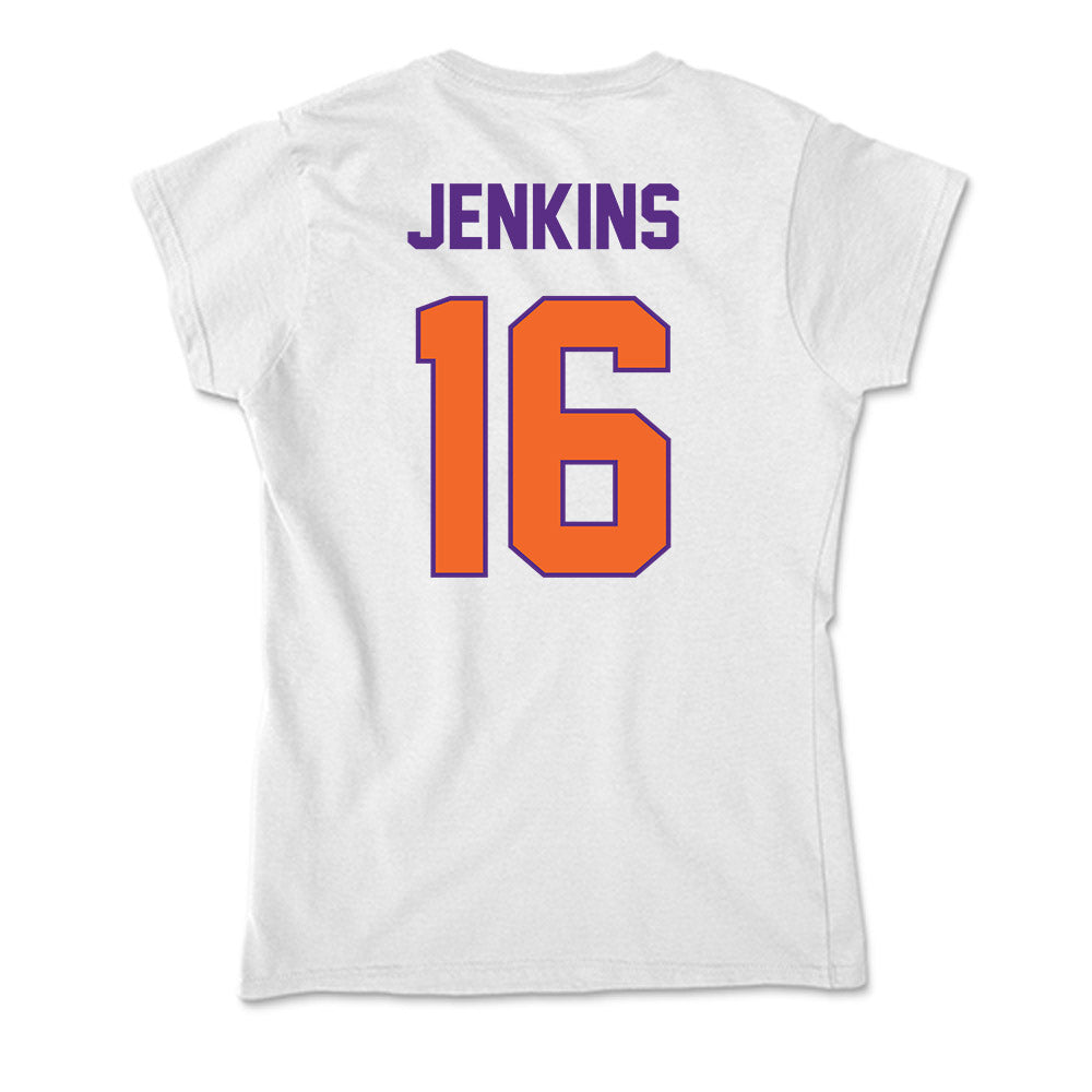 Clemson - NCAA Women's Soccer : Jolie Jenkins - Soft Style Women’s T-Shirt-1