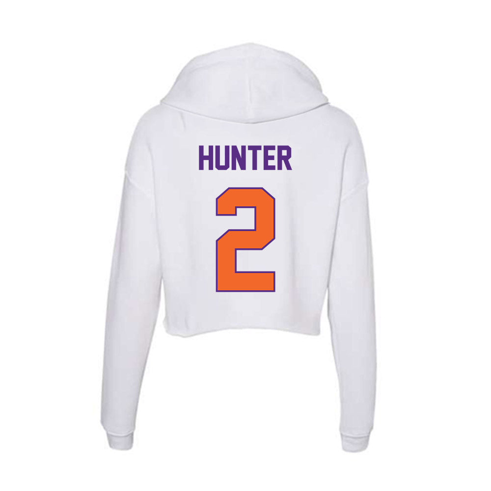 Clemson - NCAA Men's Basketball : Dillon Hunter - Women's Crop Fleece Hoodie-1