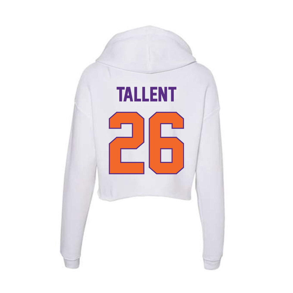 Clemson - NCAA Baseball : Casey Tallent - Women's Crop Fleece Hoodie-1