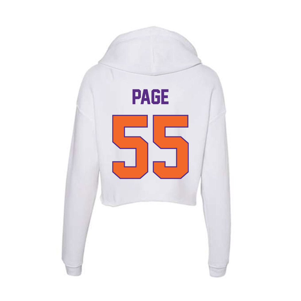 Clemson - NCAA Football : Payton Page - Women's Crop Fleece Hoodie-1