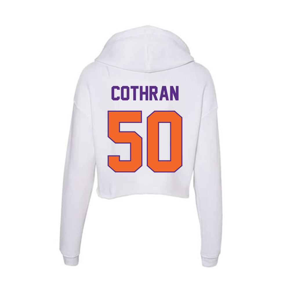 Clemson - NCAA Football : Fletcher Cothran - Women's Crop Fleece Hoodie-1