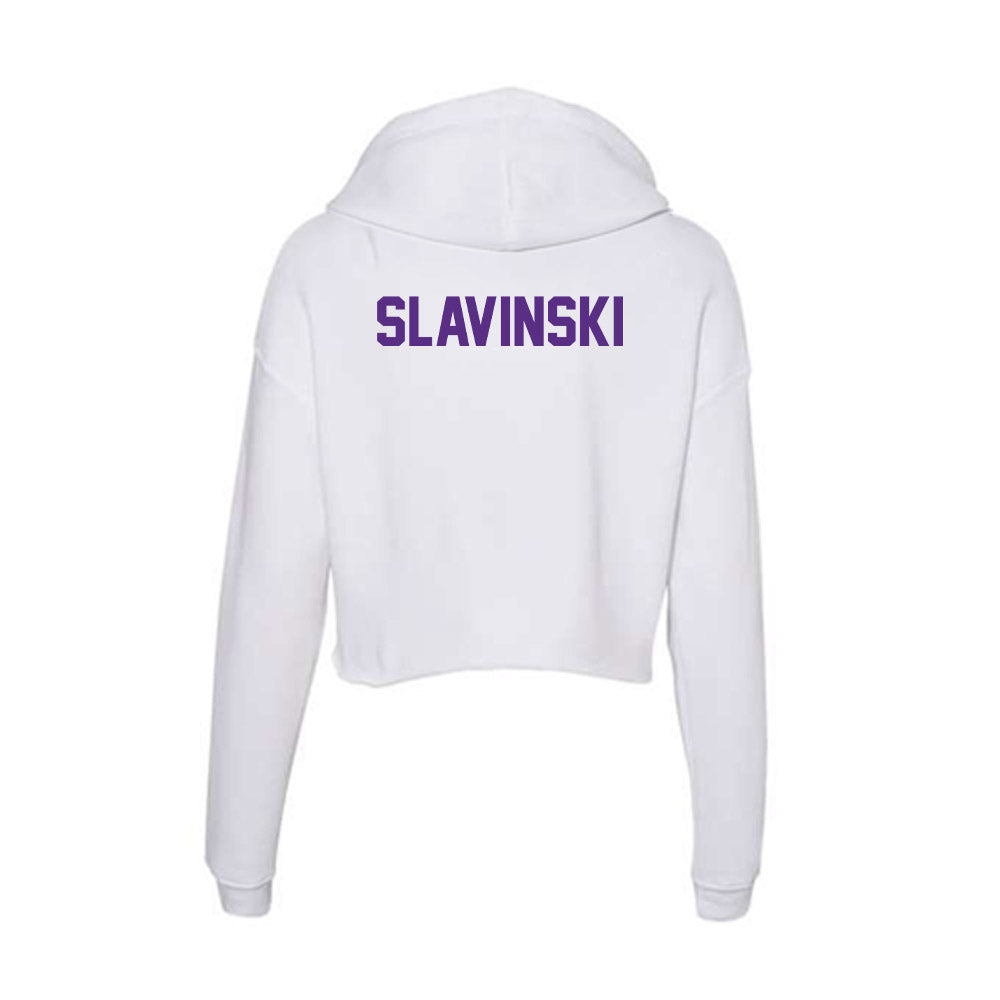 Clemson - NCAA Men's Track & Field : Blaik Slavinski - Women's Crop Fleece Hoodie-1