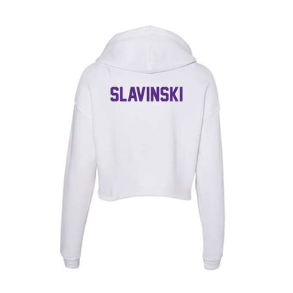 Clemson - NCAA Men's Track & Field : Blaik Slavinski - Women's Crop Fleece Hoodie-1