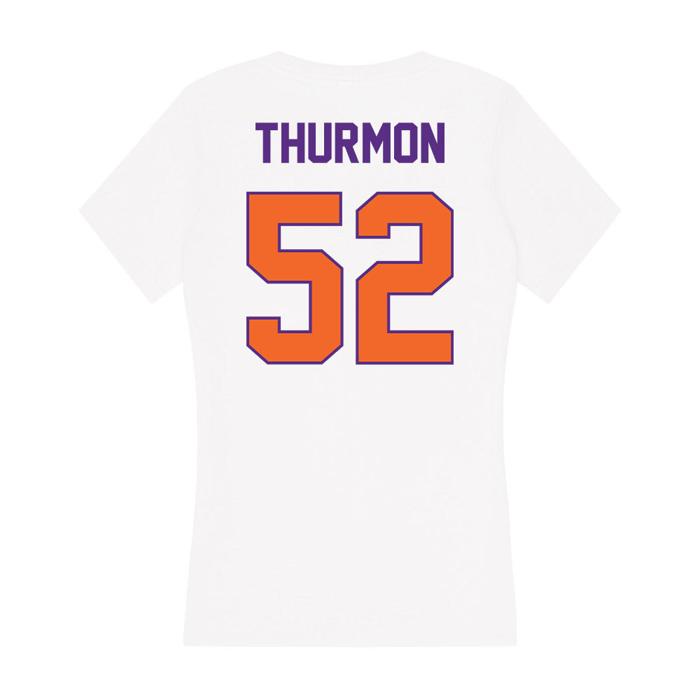 Clemson - NCAA Football : Elyjah Thurmon - Women's V-Neck T-Shirt-1