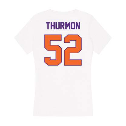 Clemson - NCAA Football : Elyjah Thurmon - Women's V-Neck T-Shirt-1