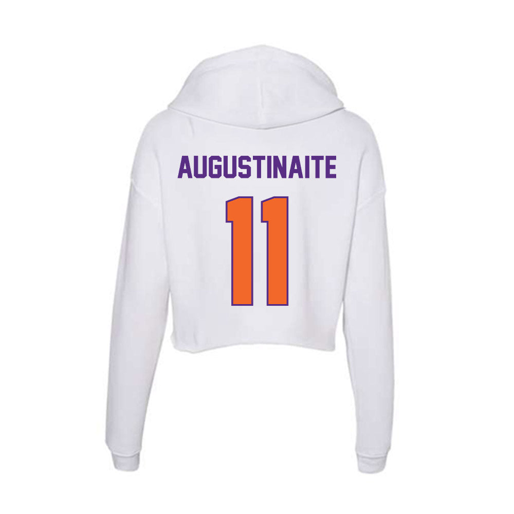 Clemson - NCAA Women's Basketball : Rusne Augustinaite - Women's Crop Fleece Hoodie-1