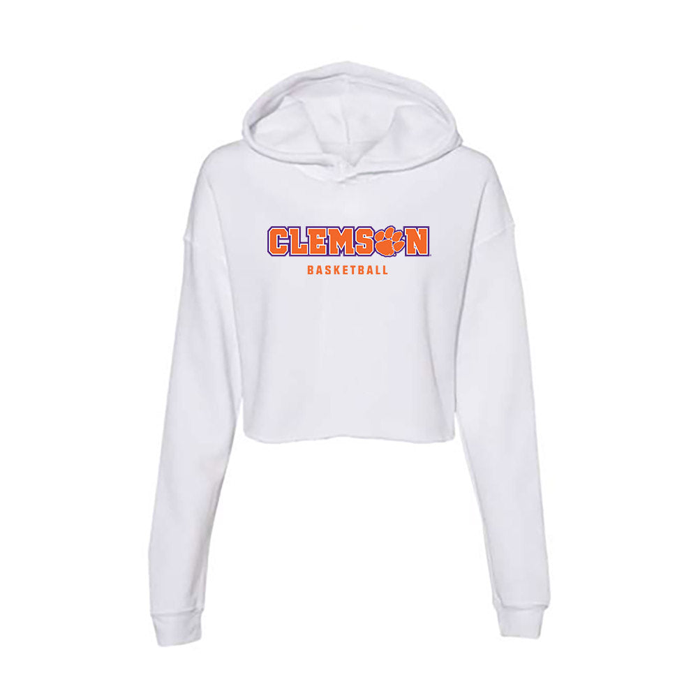 Clemson - NCAA Men's Basketball : Del Jones - Women's Crop Fleece Hoodie-0